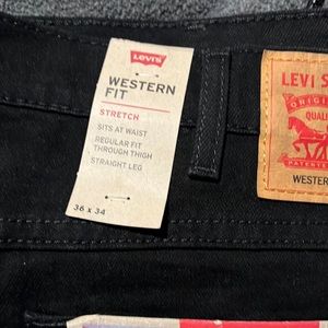 New Black Western Fit Levi’s size 36x34 , straight leg